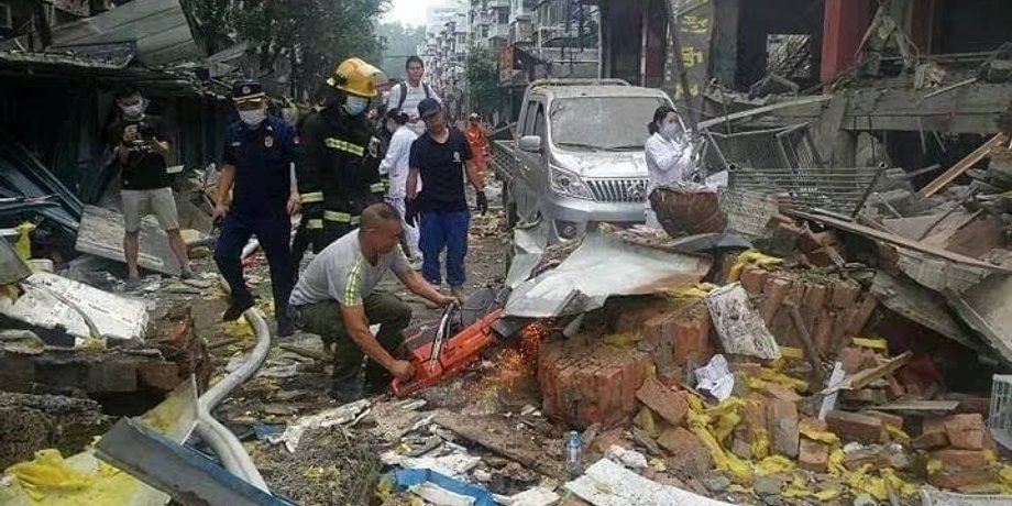 китай, шиянь, взрыв, взрыв газа, рынок, взрыв газа на рынке, взрыв в китае, жертвы, взорвался газ китай, шиянь хубей
