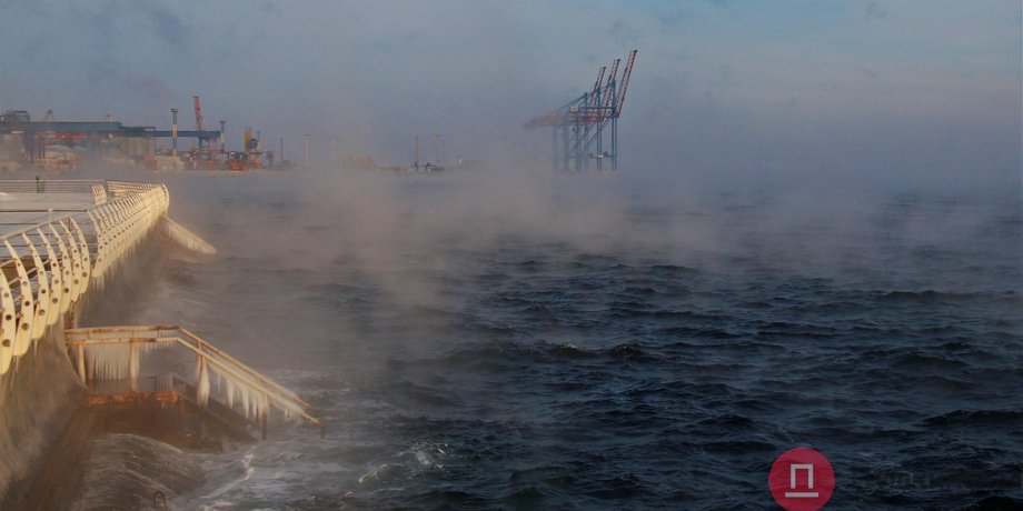одесса, море, погода, закипело море, мороз