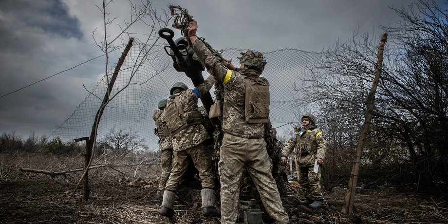 боевые действия, стрельба из миномета, всу, подразделения всу