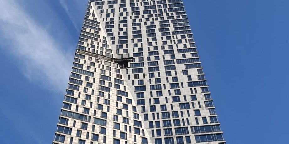 фото будівлі у  у Москві після удару 4 травня