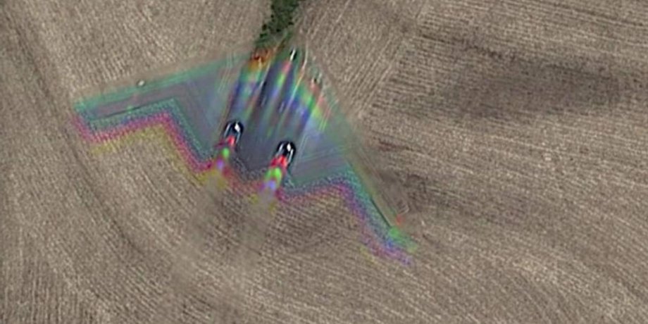 бомбардувальник-невидимка, бомбардувальник B-2, Google Maps