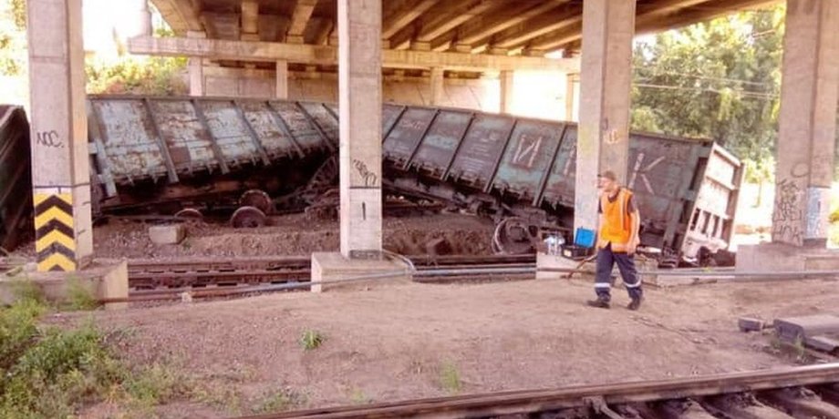 Запорожье, поезд, авария,