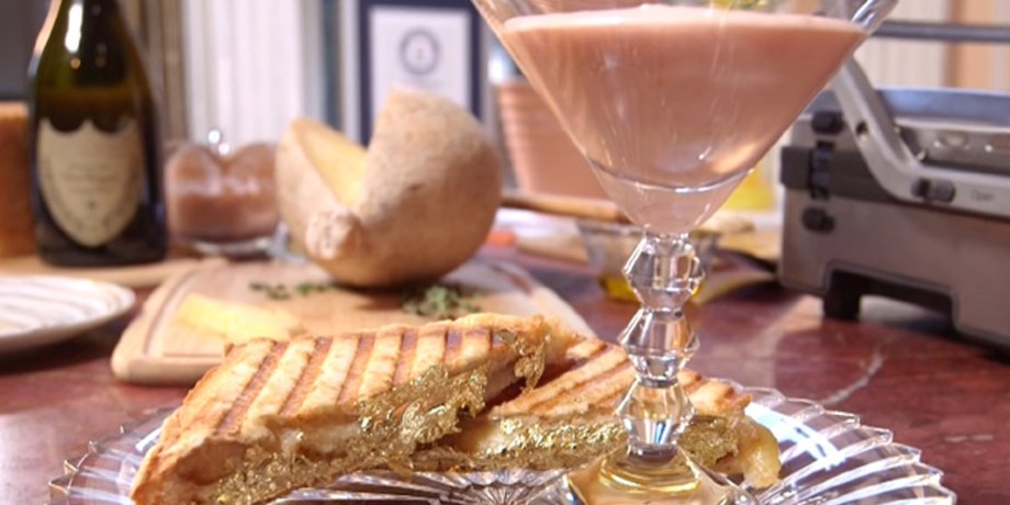 Сендвіч, томатний біск, рекорд, їжа, шампанське, Quintessential Grilled Cheese