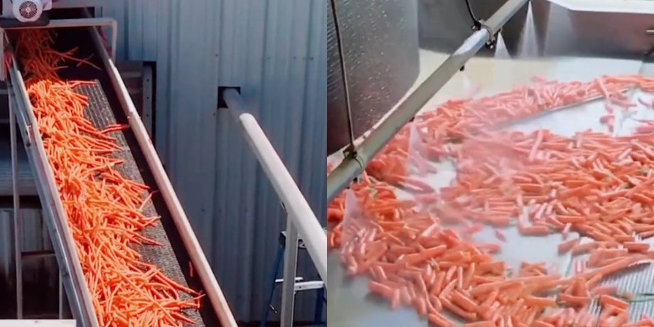 Маленькая морковь, мини-морковь, как делают маленькую морковь, откуда на самом деле берется мини-морковь, перекус, как делают морковь