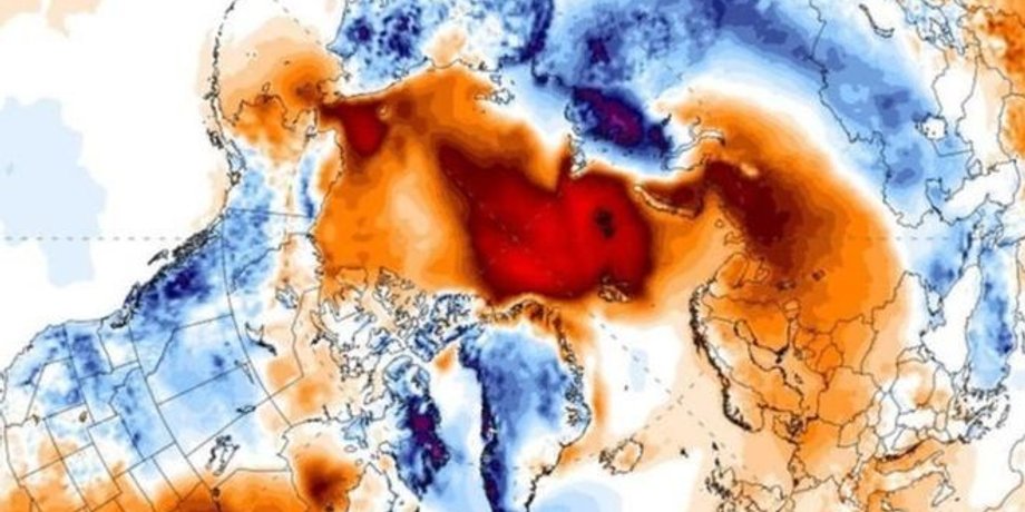 Температура на Северном полюсе / Фото: University of Maine / climatereanalyzer.org