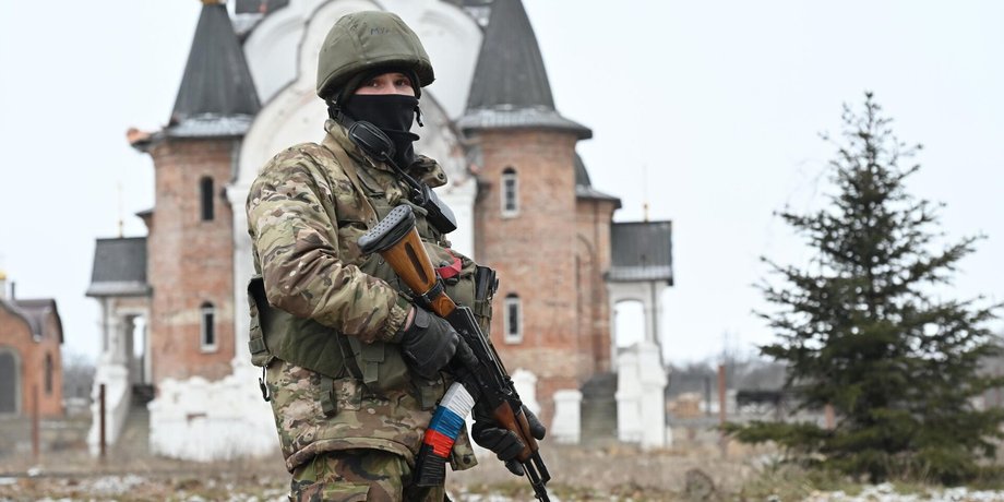 Российский солдат в Бахмуте