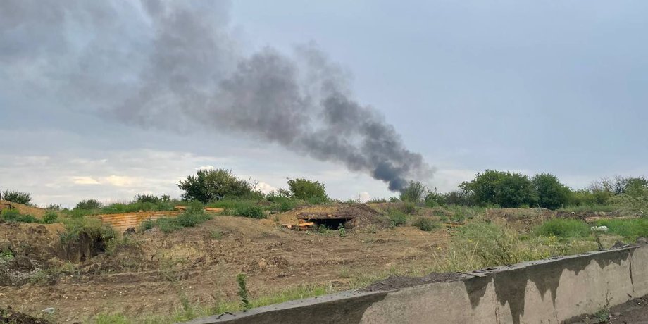 Пожежа в Донецькій області, фото