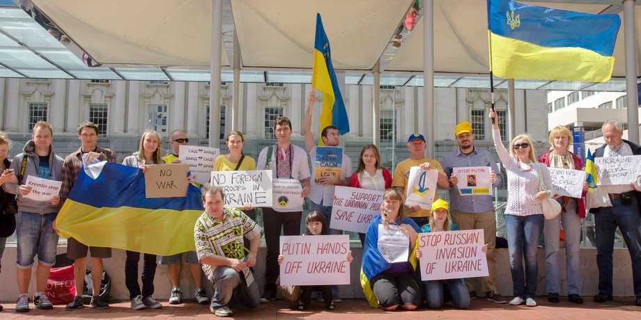 Протести українських біженців у Новій Зеландії