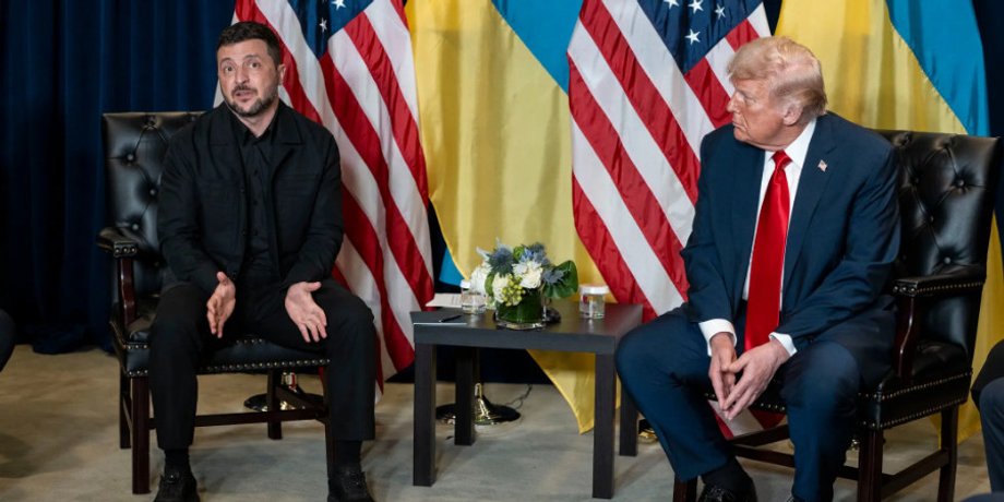 зеленый на встрече с трампом