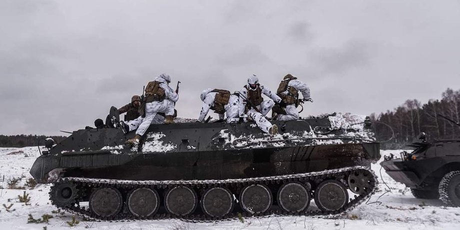 ВСУ зима, ВСУ, техника ВСУ, война в Украине, пехота, БТР, БМП