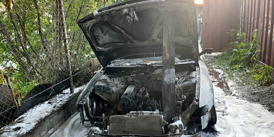 автомобиль, пожар, огонь, Ровно
