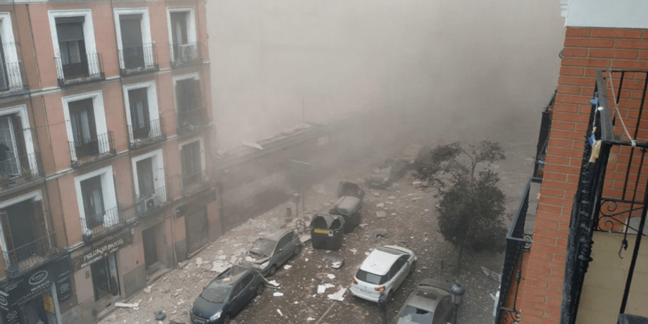 взрыв, мадрид, пыль