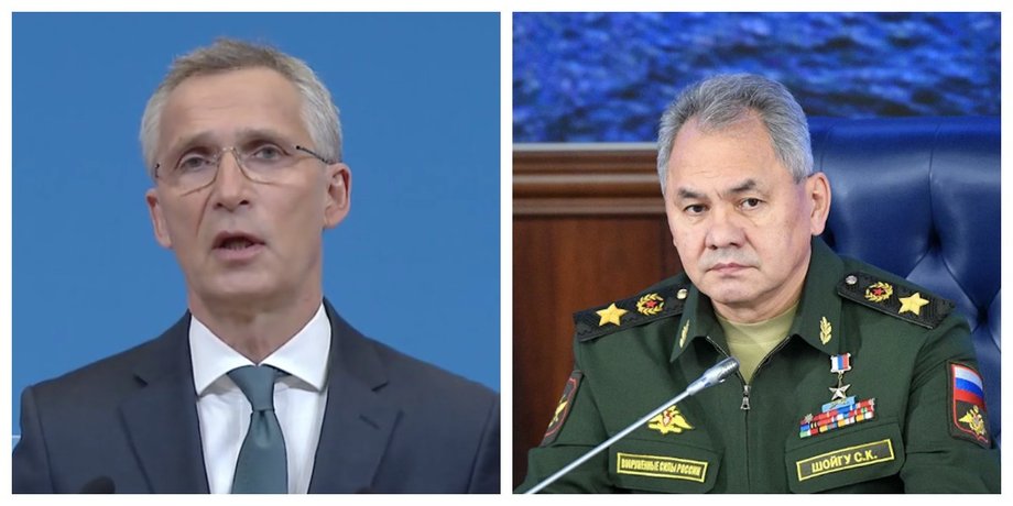 Єнс Столтенберг, Сергій Шойгу, нарощування сил РФ у- Західному військовому окрузі