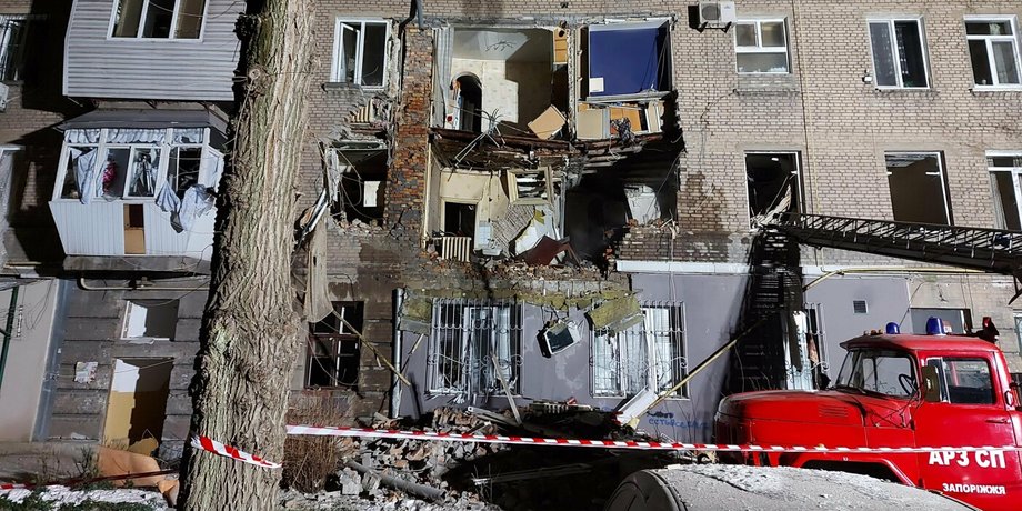 Взрыв газа в Запорожье