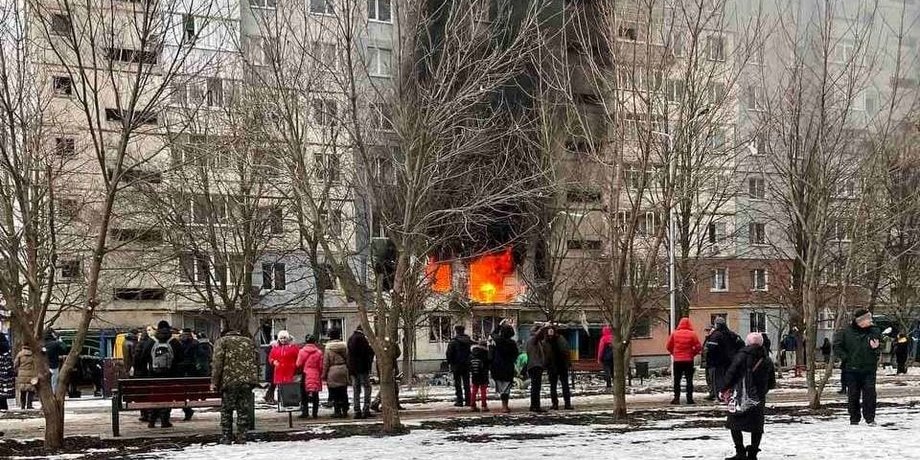 пожар кропивницкий, взрыв газа, фото взрыва