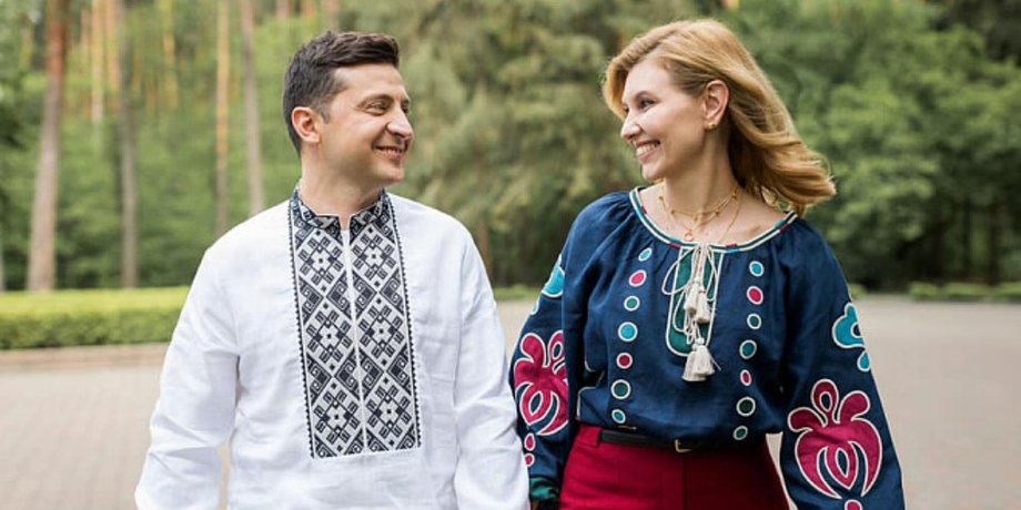 Владимир Зеленский, Елена Зеленская, Совместное фото, Поздравление, День рождения