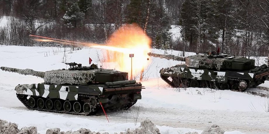 танки Leopard 2 под Бахмутом