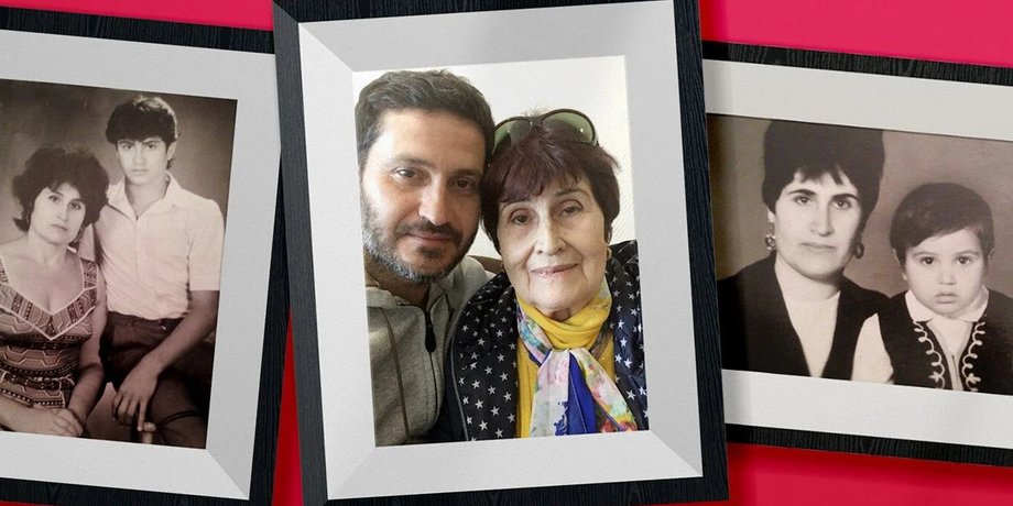Ахтем Сеитаблаев, Ахтем Сеитаблаев с мамой, Субие ханум Налбандова