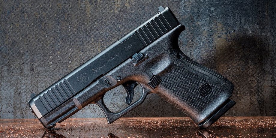Glock 19, Glock 19 Gen 5, пистолет, рейтинг лучших пистолетов, рейтинг пистолетов, пистолет Люгера, пистолет 9-мм