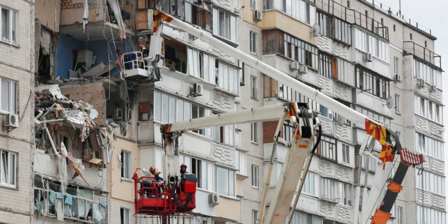 взрыв газа, дом, позняки