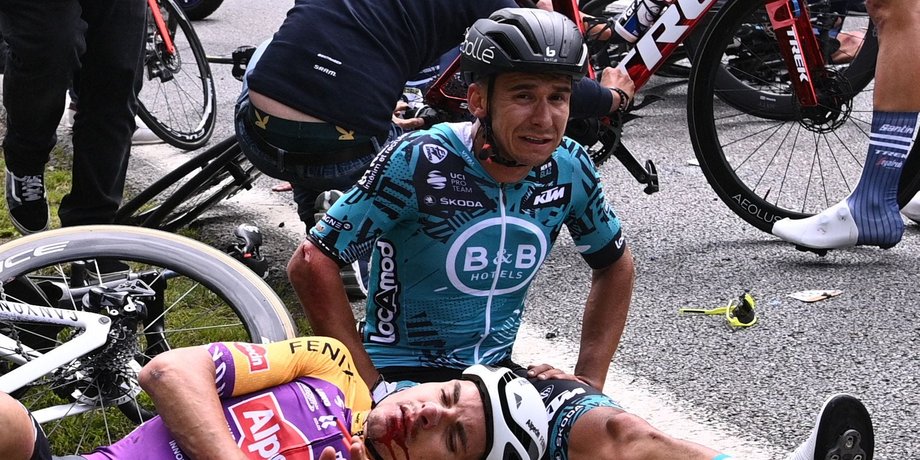 Tour de France, Тур де Франс, аварія на Tour de France, завал Тур де Франс