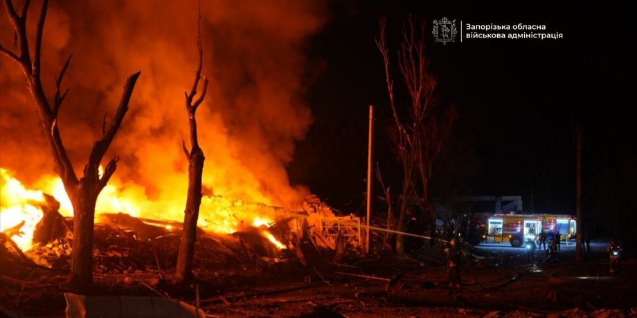 пожежа у Запоріжжі після атаки росіян 11 серпня