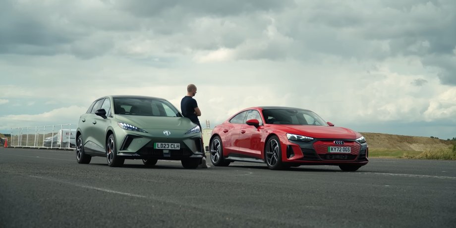 MG, MG 4, MG 4 XPower, Audi, Audi e-tron GT, Авто, Автомобили, Электромобили, Заезд, Гонки, Видео