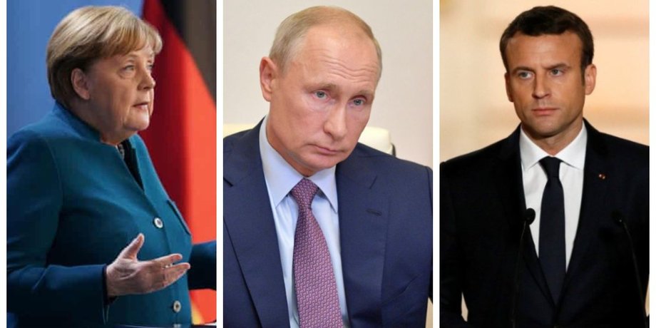 Меркель, Путин, Макрон, разговор, о чем говорили
