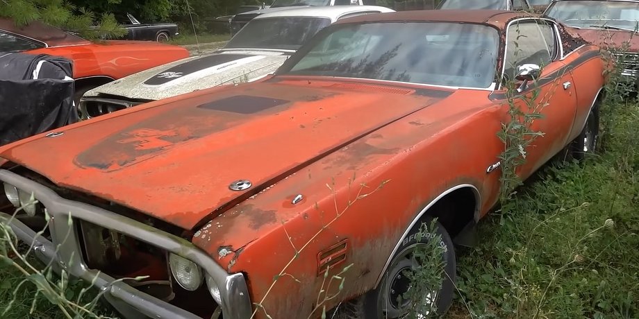 Dodge Charger, Dodge Challenger, Plymouth Hemi Cuda, ретро-авто, заброшенные авто, коллекция авто