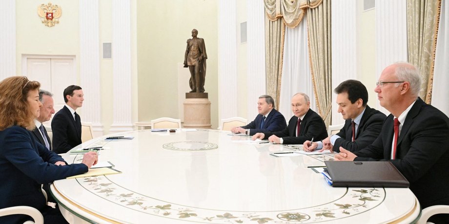 Встреча президента России Владимира Путина и специального посланника США Стива Уиткоффа