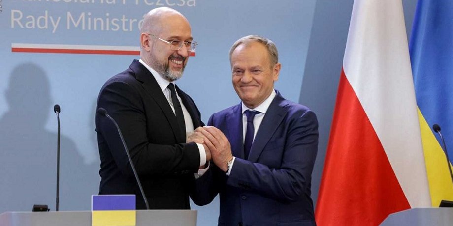 Украина, Польша, встреча Туска и Шмыгаля, экспорт зерна, блокирование границы