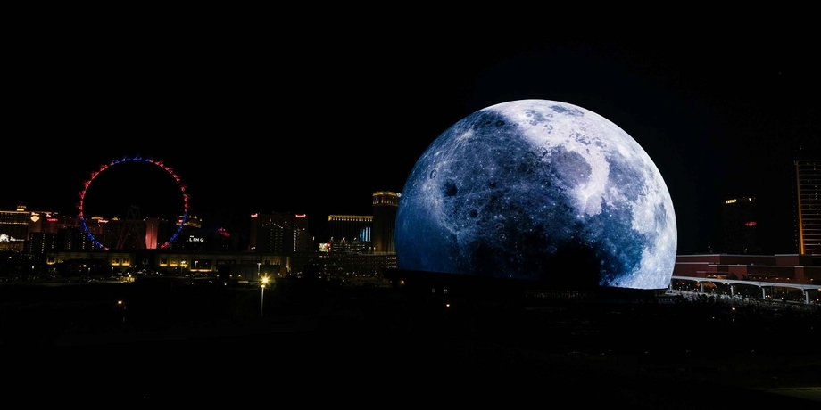 сфера, лас-вегас, споруда, будівля сфера, MSG Sphere