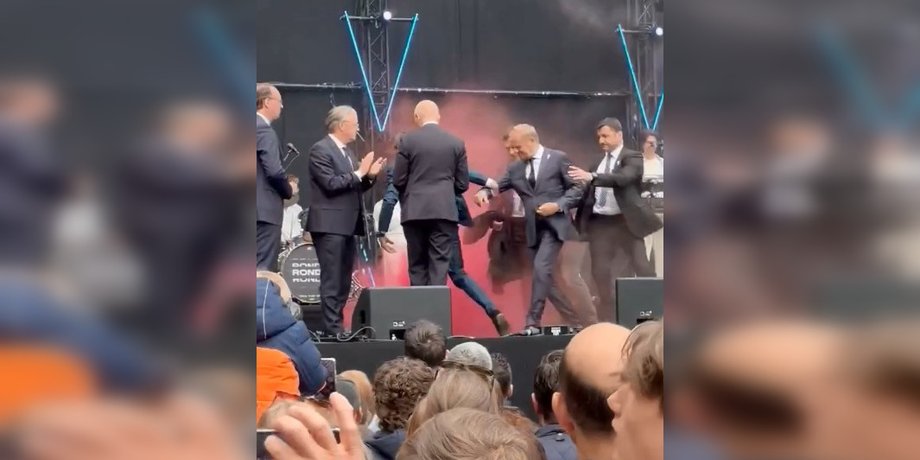 Нападение в Нидерландах, Нидерланды нападение на Туска, Туска инцидент, премьер Польши Туск нападение