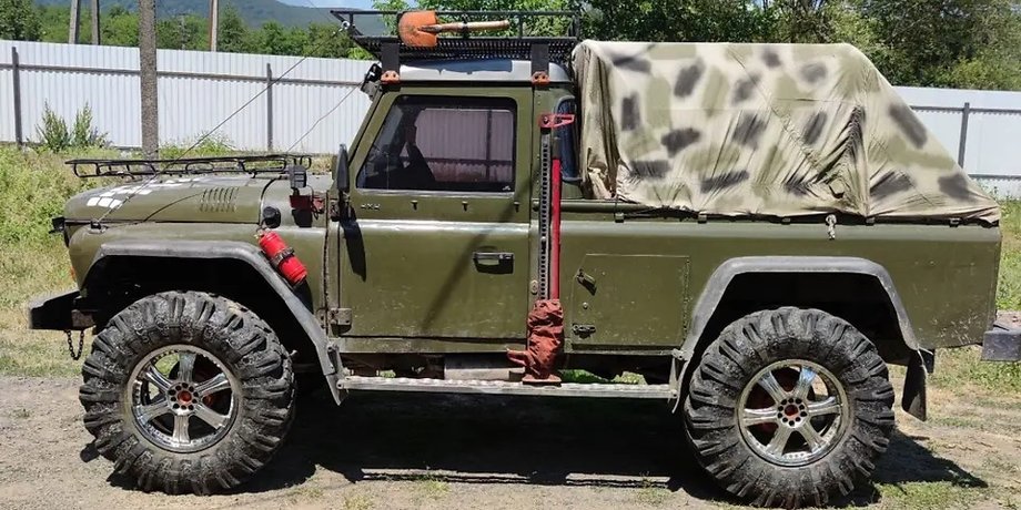 Land Rover Defender, УАЗ-469, пикап Land Rover, тюнинг Land Rover Defender