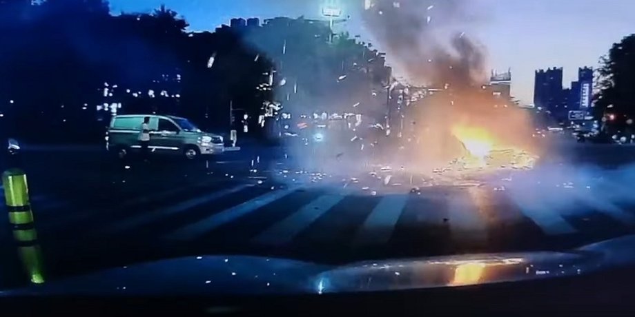 взрыв скутера, китайский электроскутер, пожар электроскутера, пожар электроскутера