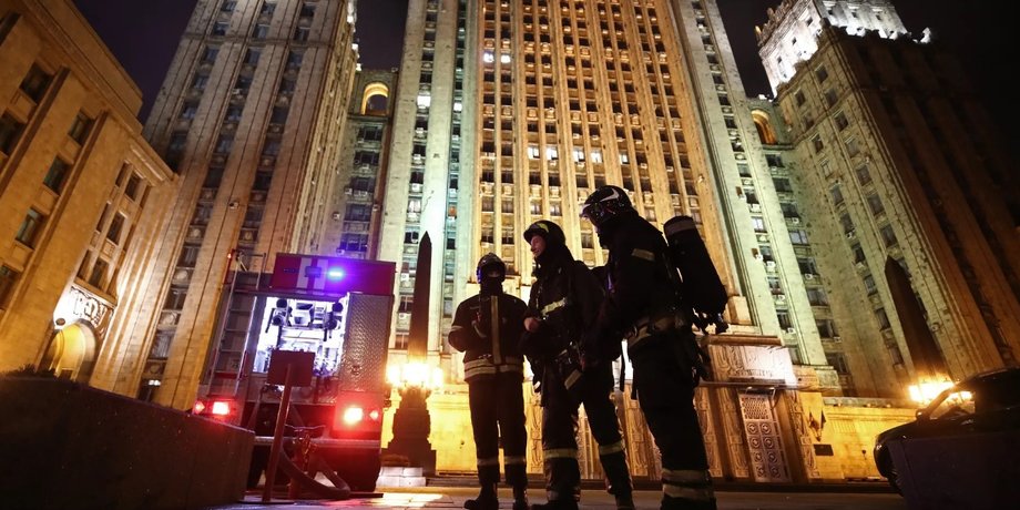 пожир в здании мид россии