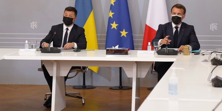 Зеленский, Макрон, встреча зеленского и Макрона, твит макрона на украинском, макрон заговорил на украинском