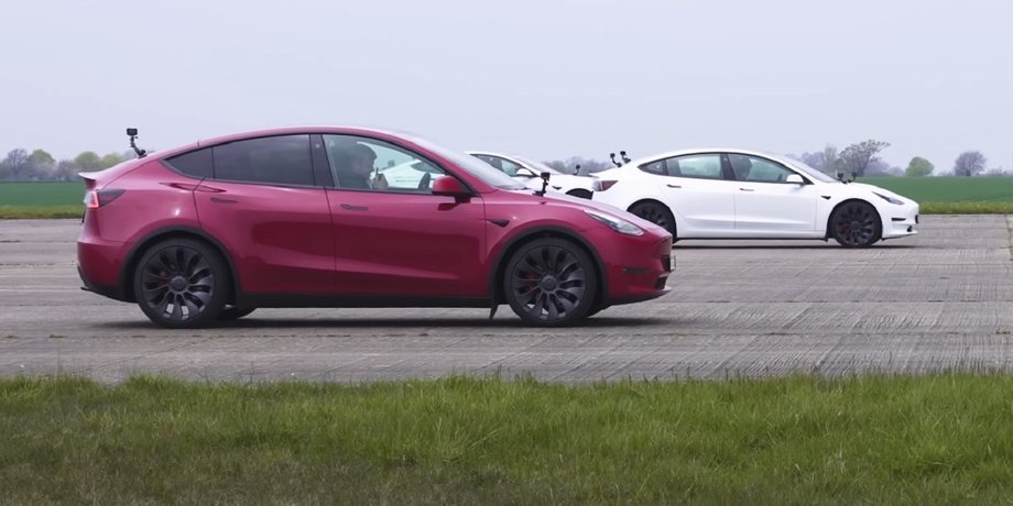 Tesla, Tesla Model S, Tesla Model X, Tesla Model Y, Tesla Model 3, Электромобили, Гонки, Заезд, Блогеры, Видео