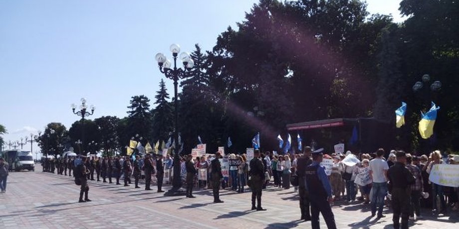 Митинги под Верховной Радой / Фото: "РБК-Украина"