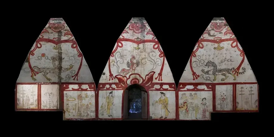 Китай, гробниця, поховання, розпис, династія, Тан, Шаньсі, археологи, археологія, стіни, малюнки, історія, розкопки