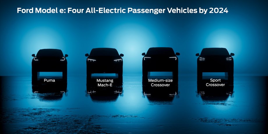 Электрокроссоверы Ford, Электромобили Ford, Ford Puma, Ford Transit, Ford Tourneo