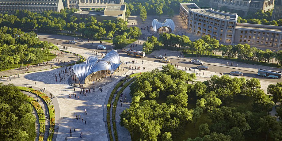 заха хадід, проєкт захи хадід, бюро Zaha Hadid Architects, Zaha Hadid Architects, метро дніпро, метро дніпропетровськ, сучасна архітектура, архітектура метро