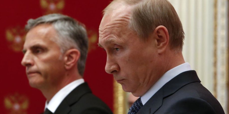 Президенты Швейцарии и России Дидье Буркхальтер и Владимир Путин / Фото: Reuters