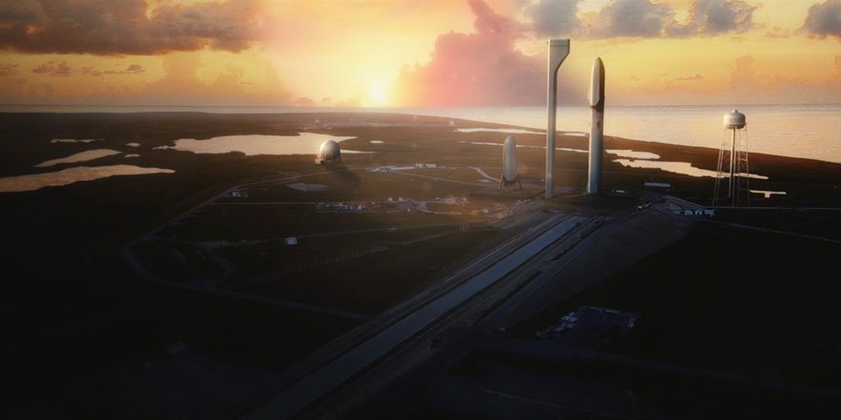 Марсианская колония в представлении художника. Источник: SpaceX