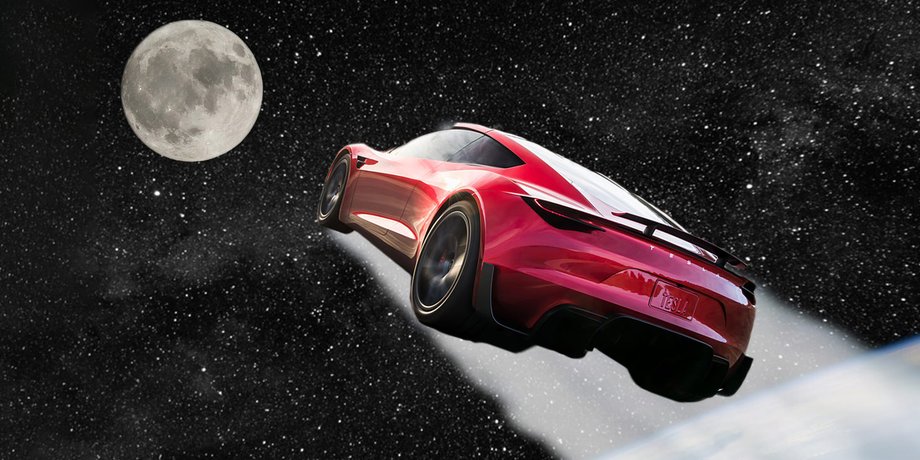 автопилот Tesla Луна