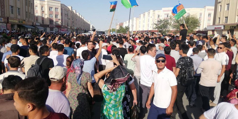 узбекистан, Каракалпакстан протесты, протесты узбекистан