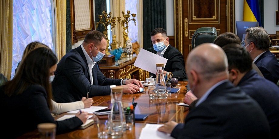 Зеленский, совещание, кабмин, ермак, снбо, офис президента