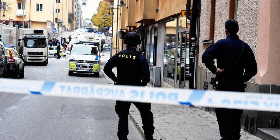 Перекрытая улица Стокгольма / Фото: aftonbladet.se