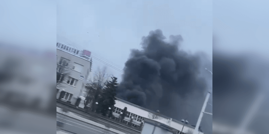 минск, минский автозавод. пожар, возгорание, дым, автозавод горит