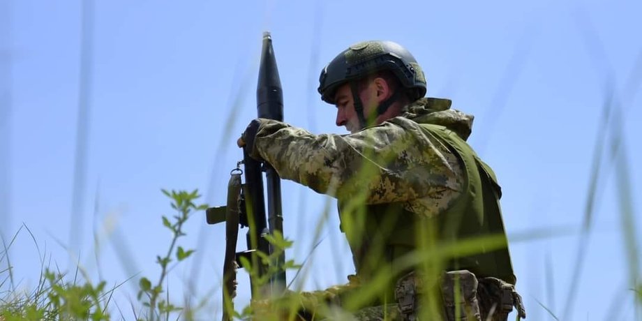 Український військовий на фронті